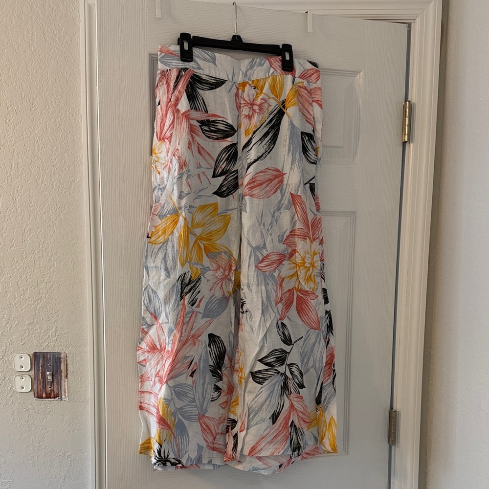 C&C California Floral Wide Leg Pants - Multicolor